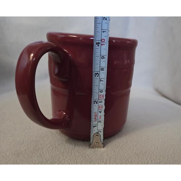 Longaberger Woven Traditions Paprika Red Coffee Mug USA Cranberry - Picture 7 of 7